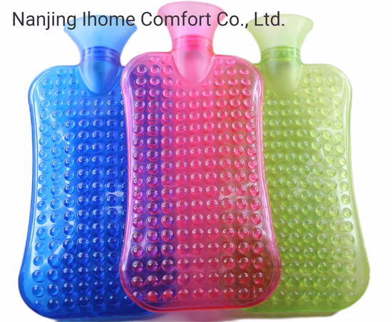 CE ISO 고급 모피 커버, 영국 표준 목 긴 PVC 온수병 가방 마사지