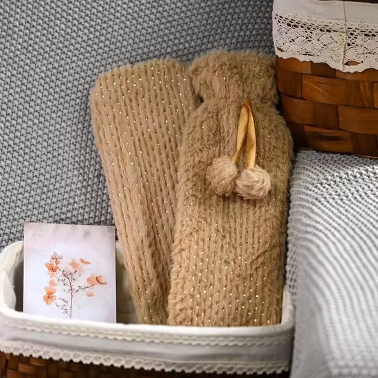 인조 모피 커버로 건강을 위한 긴 온수병 열 랩